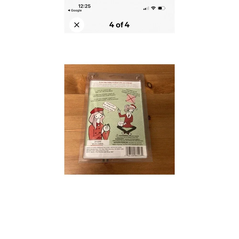 Bucilla Plaid My 1st Stitch Ornament Cross Stitch Kit Christmas Sleigh NEW